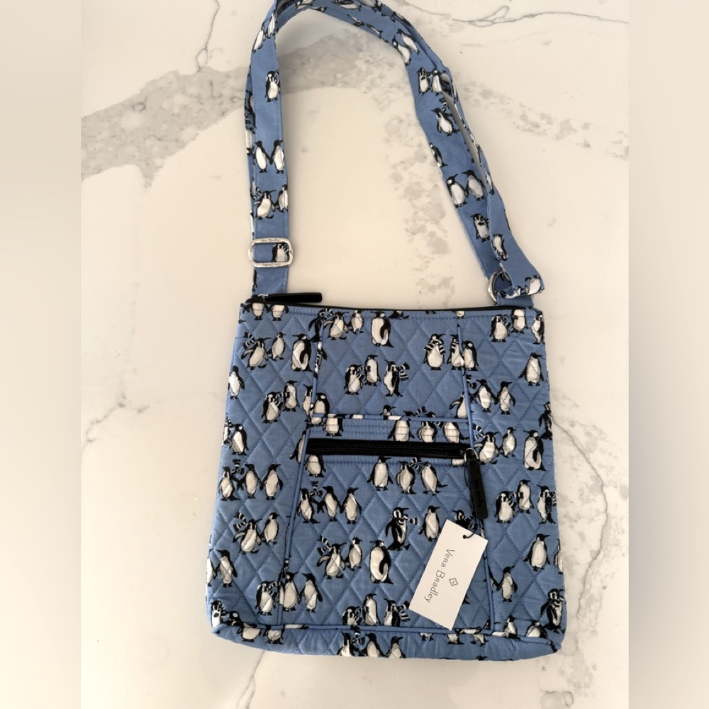 Vera Bradley Blue Penguin Pattern Crossbody Bag